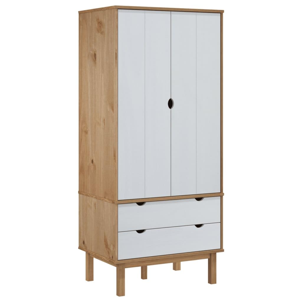 OTTA Wardrobe - Solid Pine Wood Classic Scandinavian Design