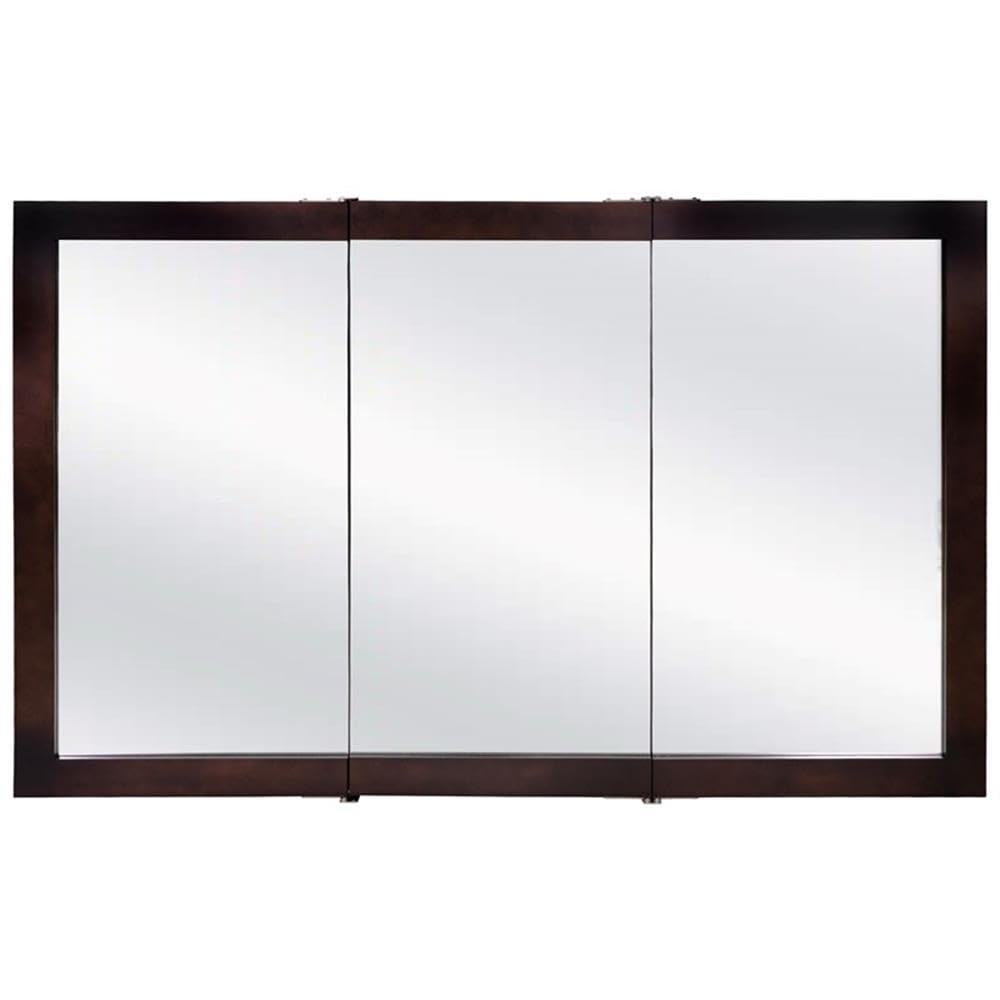 48-Inch Assembled Wood Framed Medicine Cabinet Mirror in Espresso