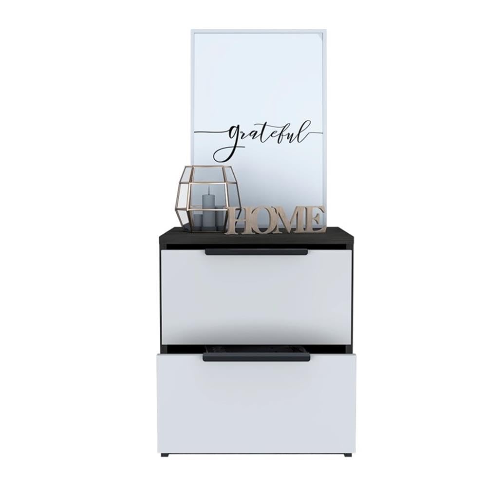 2-Piece Set with Nightstand in Gray and Night Stand