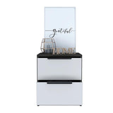 2-Piece Set with Nightstand in Gray and Night Stand