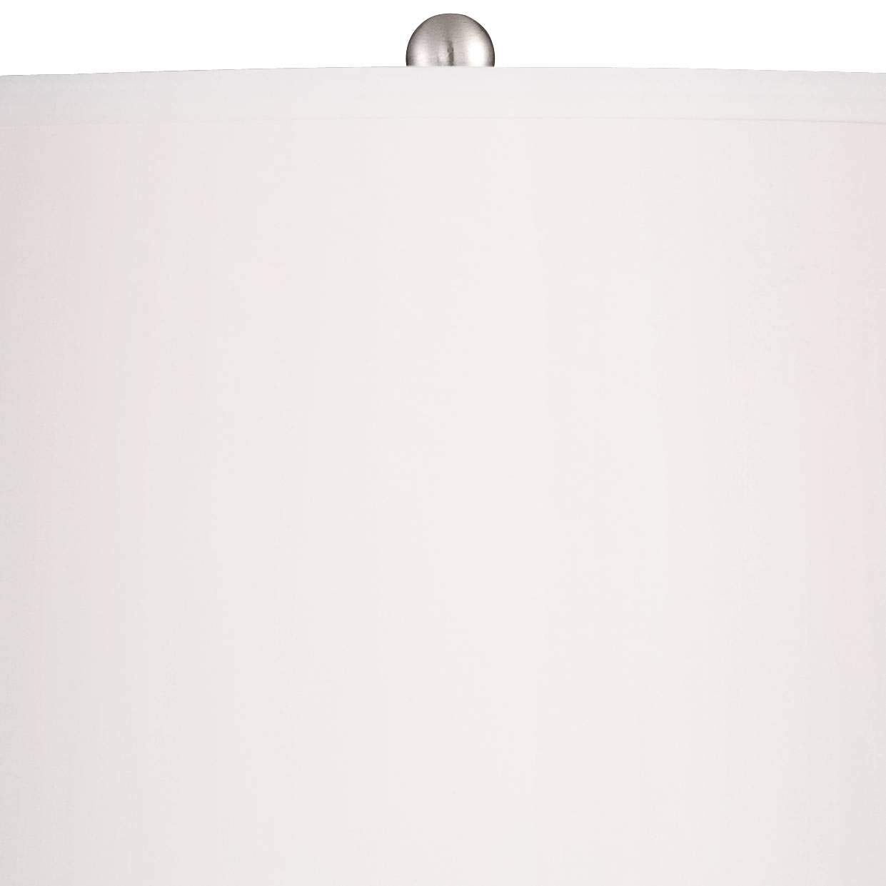 Stella Modern Coastal Table Lamp 30" Tall Fluted Blue Ribbed Glass