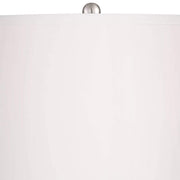 Stella Modern Coastal Table Lamp 30" Tall Fluted Blue Ribbed Glass