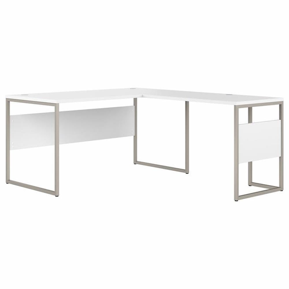 Bush Business Furniture Hybrid L Shaped Table Desk with Metal Legs