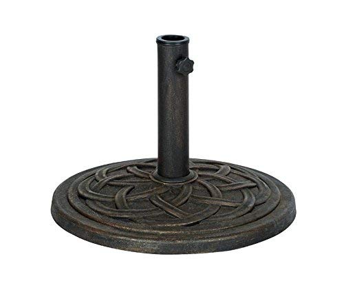 UBP18181-BR 18-Inch Cast Stone Umbrella Base, Made from Rust Free Composite Materials,