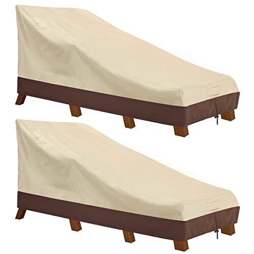 Waterproof Patio Chaise Lounge Cover, 600D Heavy Duty Outdoor Lounge Chair Coverse