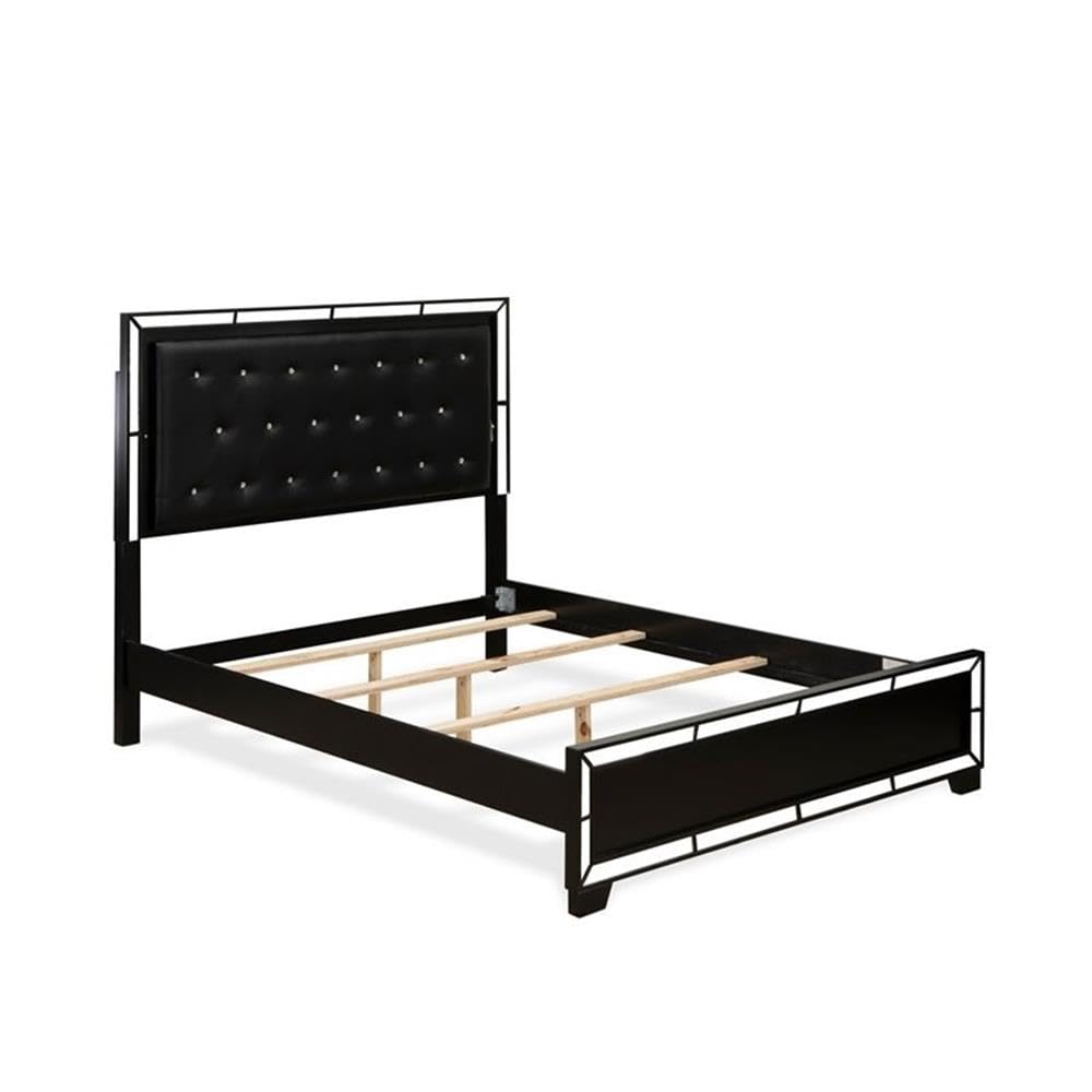 3-PC Nella Bedroom Set with Button Tufted Queen Bedframe