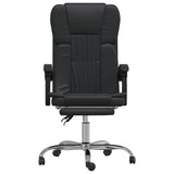 Reclining Office Chair Black Faux Leather (15.2 KG/33.44 LBS)