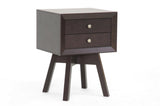 Warwick Modern Accent Table and Nightstand, Brown