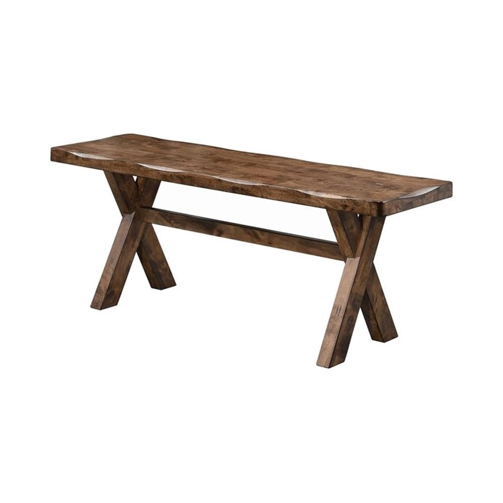 Alston 6-Piece Dining Set with Trestle Table, Knotty Nutmeg & Grey