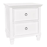 Tamarack Wood 2-Drawer Nightstand, White