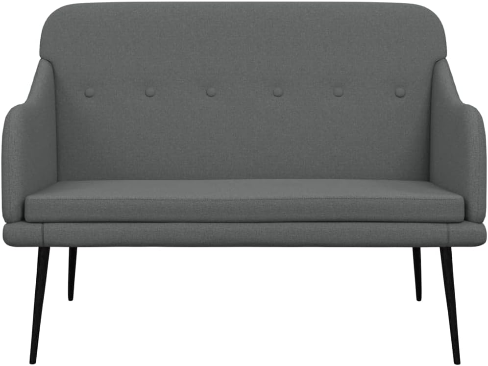 Comfy Loveseat Couch, Modern 2-Seater Sofa Loveseat, Small Loveseat Sofa, 2-Seater Bench for Living Room Bedroom Office, Dark Gray 43.3"x29.9"x31.5" Fabric,-324