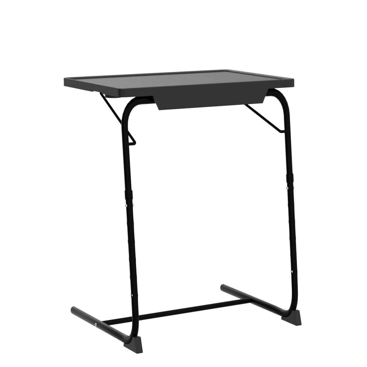 LORYERGO Multifunctional TV Tray Table - [2 Packs] Adjustable TV Dinner Tray Tables with 6 Height & 3 Tilt Angle, Folding TV Trays with Cup Holder for Bed & Sofa, for Eating & Reading