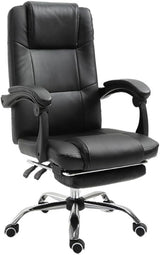 Executive Chair with Footrest Reclining Leather Chair,High Back Ergonomic Home