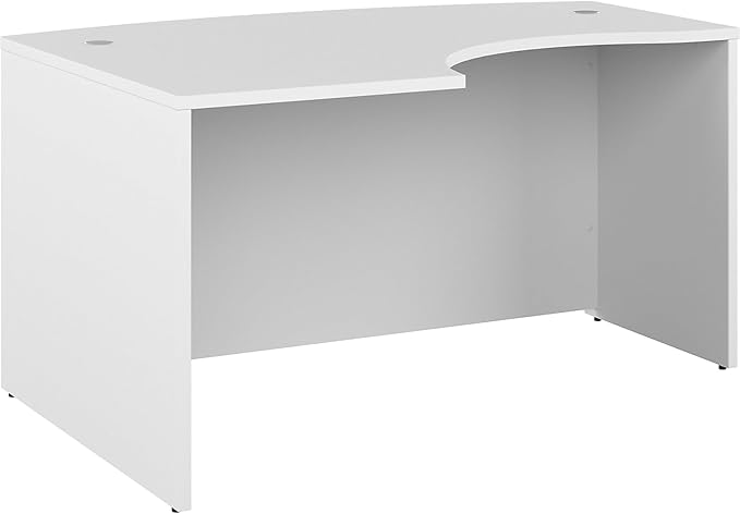 Business Furniture Studio C Left Hand L-Bow Desk Shell, 60W x 43D, White