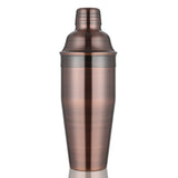 Antique Copper & Stainless Steel 24 oz Cocktail Shaker with Built In Strainer for Bartending