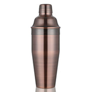 Antique Copper & Stainless Steel 24 oz Cocktail Shaker with Built In Strainer for Bartending