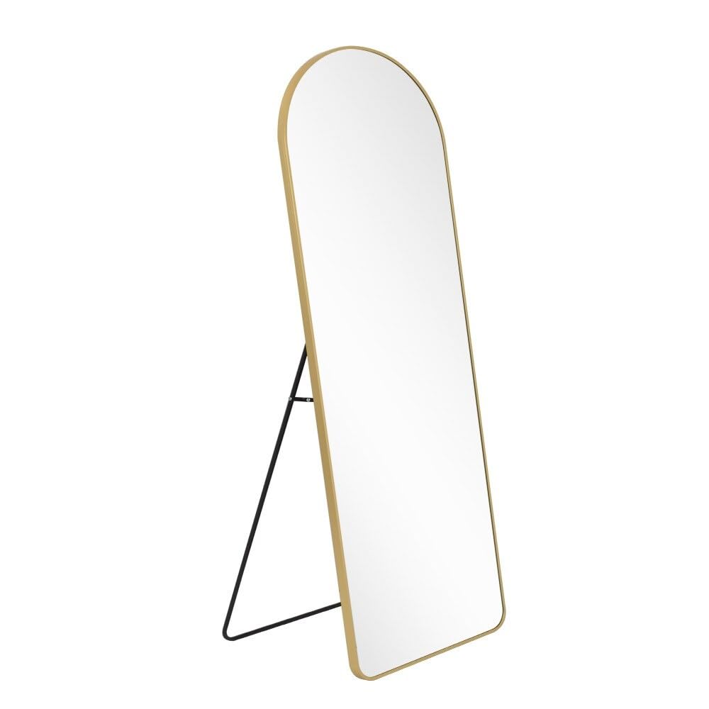 Full Length Mirror Arched Floor Mirror with Rounded Corners