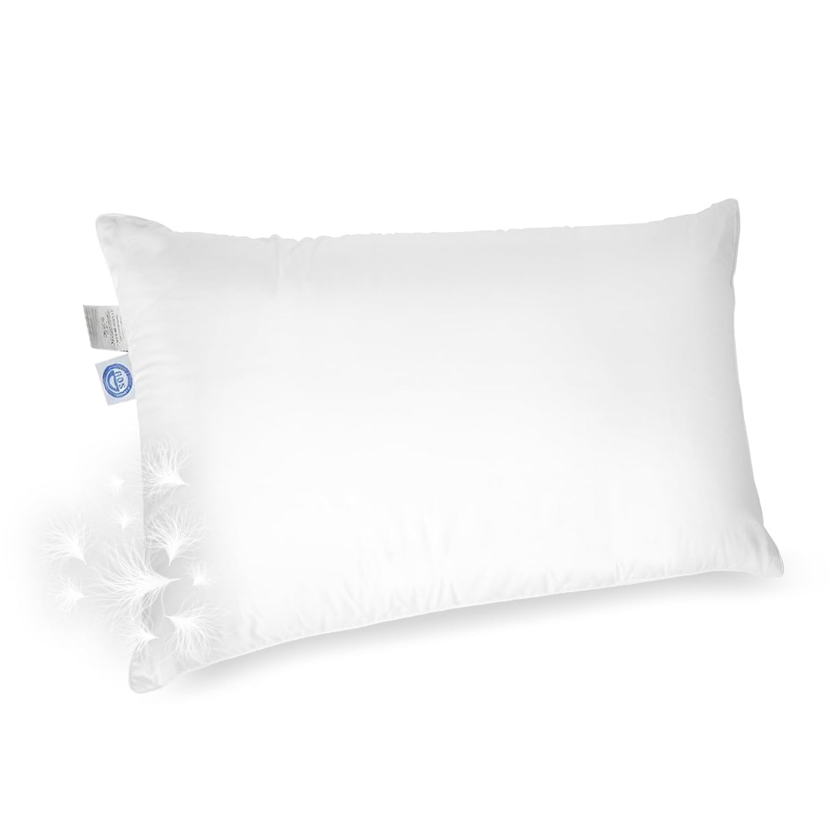 Elite Premium Down Sleeping Pillow 600 Fill Power White Down Available in Soft, Medium & Firm 400 Thread Count Cotton Shell Premium Comfort - Made in The U.S.A