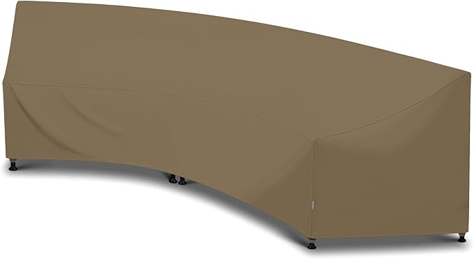 Outdoor Curved Sectional Couch Cover, Heavy Duty Waterproof Patio Sofa Cover
