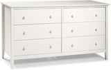 Simplicity 6-Drawer Dresser for Kids Bedroom, Sturdy Brazilian Pine and Pine Veneers