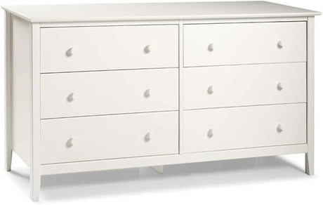 Simplicity 6-Drawer Dresser for Kids Bedroom, Sturdy Brazilian Pine and Pine Veneers