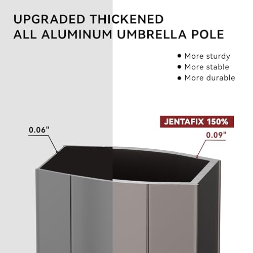 9x12 FT Patio Umbrella, Large Cantilever Rectangular Double Top Heavy Duty Offset Umbrellas with 360° Rotation