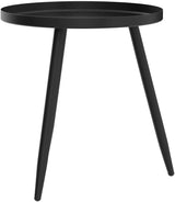 AOJEZOR End Table,Accent Table Ideal for Any Room-Side Table Living Room,Side Tables Bedroom,Side Table Waterproof Metal Structure Great for Indoor & Outdoor,Matte Black