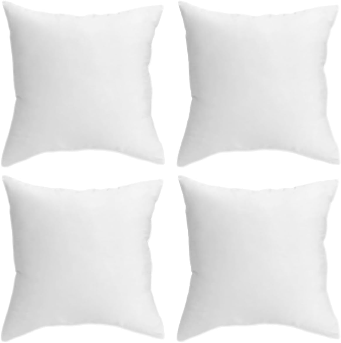 18 x 18 Throw Pillow Insert - Pack of 4 White, Down Alternative Pillow Inserts for Decorative Pillow Covers,