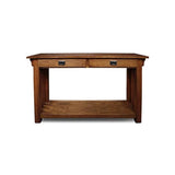 Sofa Table Console Table with Drawers and Shelf in Oak