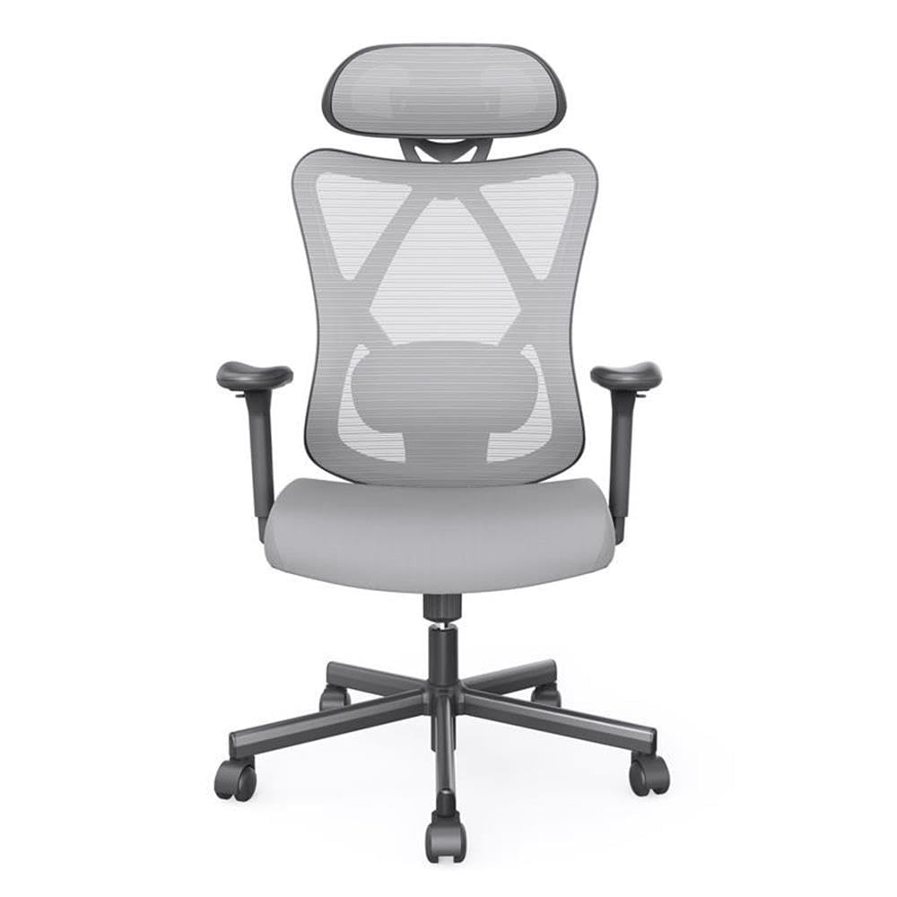 Furniture of America Domie Metal and Mesh Adjustable Office Chair in Gray