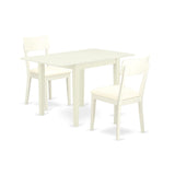 Furniture NDAD3-LWH-LC Norden 3 Piece Room Furniture Set Contains a Rectangle Dining