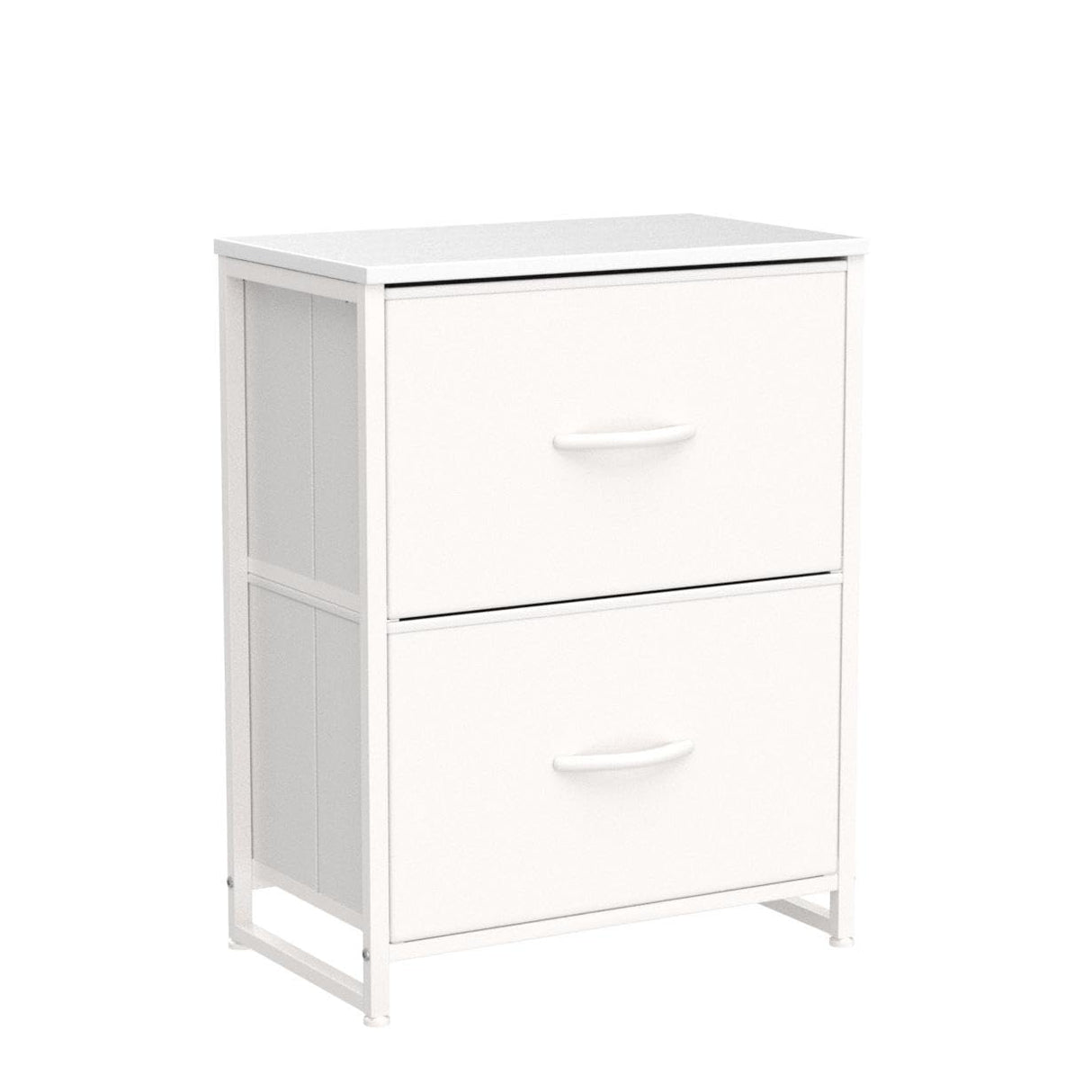 White Nightstand with Drawer for Bedroom, Small Dresser Bedside Table for Kids' Room