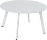 Round Steel Patio Coffee Table, Weather Resistant Outdoor Large Side Table