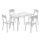 Dining Table Set for 4 5 Piece Dinette with Chairs for Kitchen