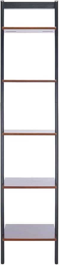 Home Collection Allaire White 5-Tier Leaning Storage Shelves Living Room Bedroom