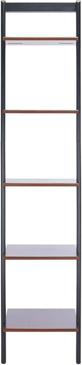 Home Collection Allaire White 5-Tier Leaning Storage Shelves Living Room Bedroom