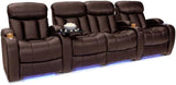 Grenada Home Theater Seating, Living Room, Top Grain Leather 7000, Power Recline