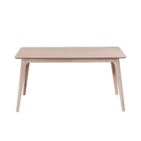 Oscar 60" Rectangle Wood Dining Table, White Ash