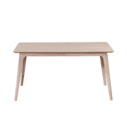 Oscar 60" Rectangle Wood Dining Table, White Ash