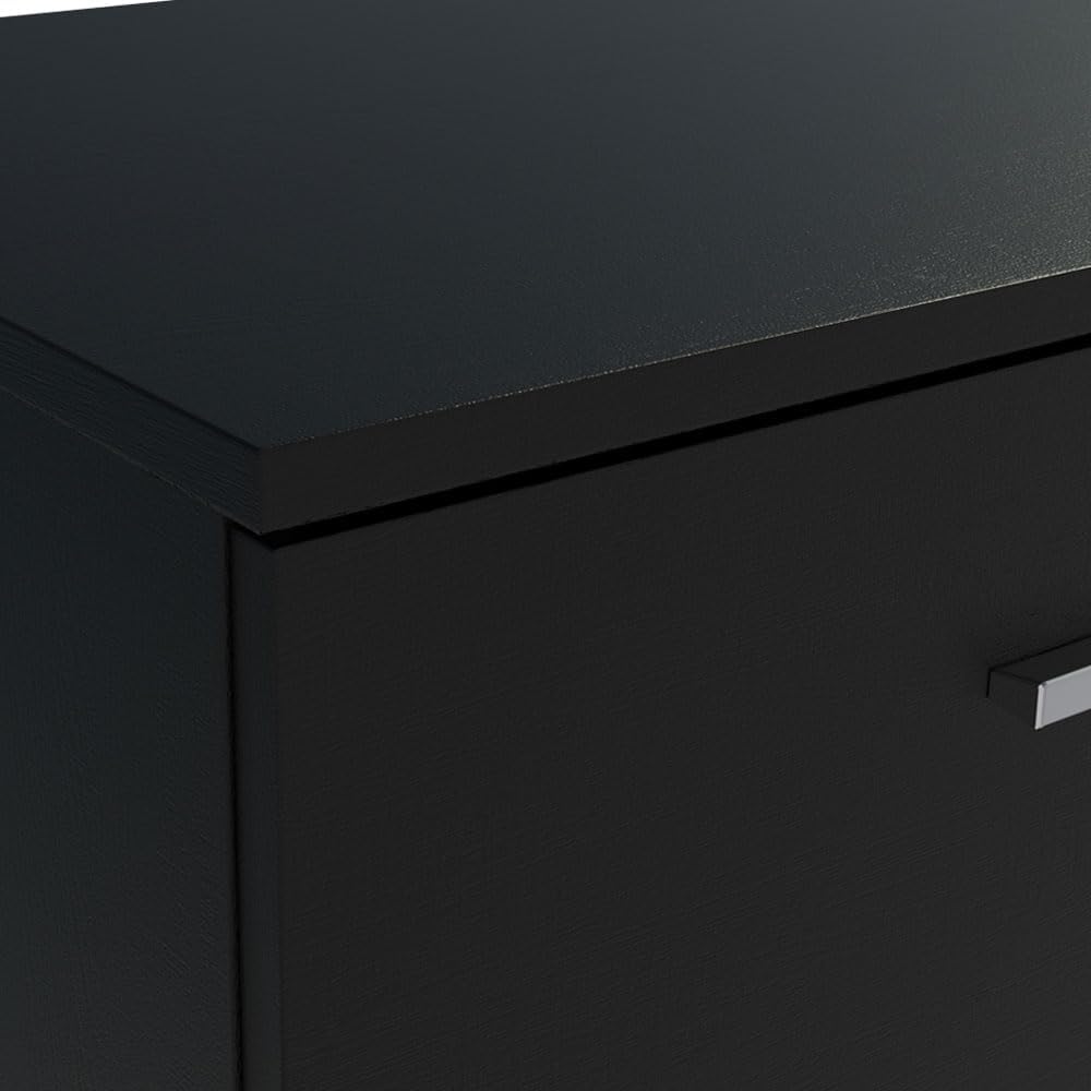 Computer Desk with 3 Drawers, 1 Door and 1 Storage Shelf,