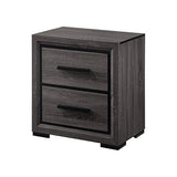 Drummond 3-Piece Gray Wood Panel Bedroom Set - Queen + Nightstand + Chest