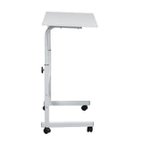 voqoomkl Standing Desk Adjustable Height, Mobile Stand Up Desk with Wheels Small Computer Desk Rolling Desk, Computer Desk White Standing Table Home Office Desks