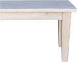 International Concepts Shaker Style Unfinished Bench