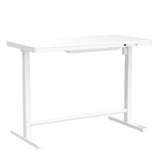 AITERMINAL Electric Standing Desk with Drawers, Height Adjustable Sit Stand Desk with Drawer, Home Office Desk Storage & USB Ports, 45 x 23 Inch White Desktop/White Frame