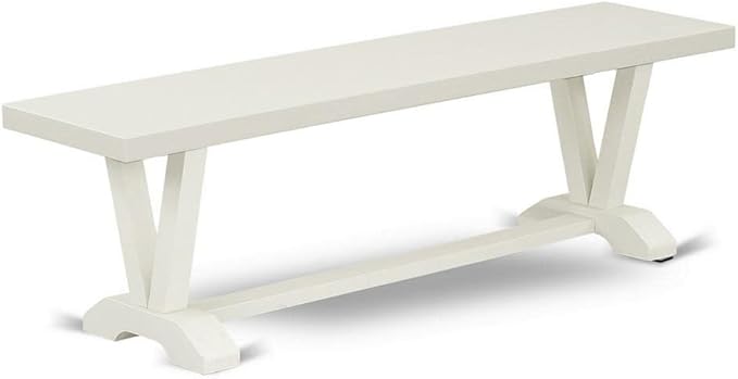 V-Style Dining Bench with Wooden Seat, 72x15x18 Inch, VB777