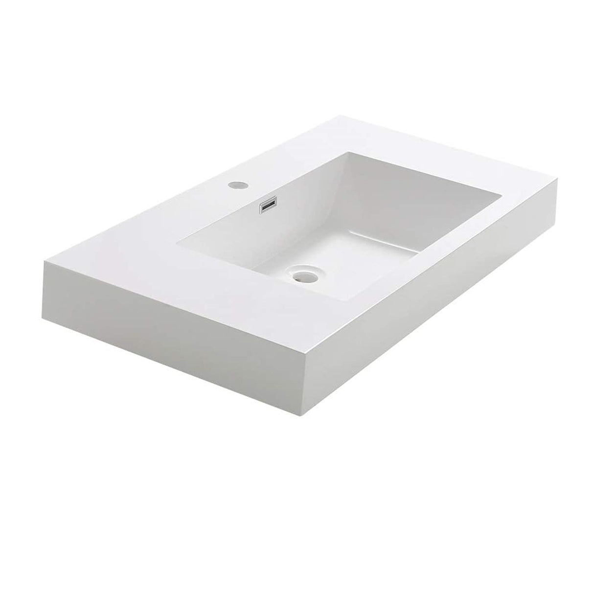 39" White Integrated Sink/Countertop