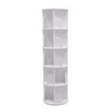 Bookshelf,Counter Bookcase,Desktop Shelves,5 Tier 360° Rotating Stackable Bookshelf Organizer,Floor-Standing Storage Display Rack,Display Cabinet for Office Home Living Room Study