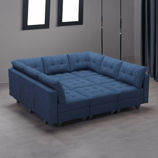 Modular Sectional Sleeper Sofa Couch with Storage Seat Reversible Modular Sofa Couch