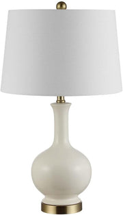 Lighting Collection Bowie Cream Ceramic 26-inch Bedroom Living Room Home