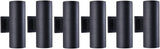 Modern Outdoor Porch Light Patio Light in 2 Lights with Matte Black Aluminum Cylinder